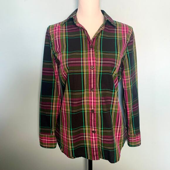 J. Crew Slim-fit Button Down Shirt in Pink Stewart Tartan Size 4 - Picture 7 of 9